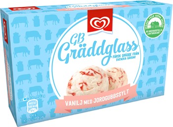 Vanilj med jordgubbsylt